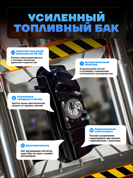 Топливный бак Daewoo Matiz пластик (bolt-on)